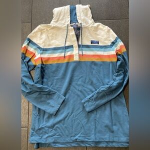Multicolor L.L. Bean hooded pullover